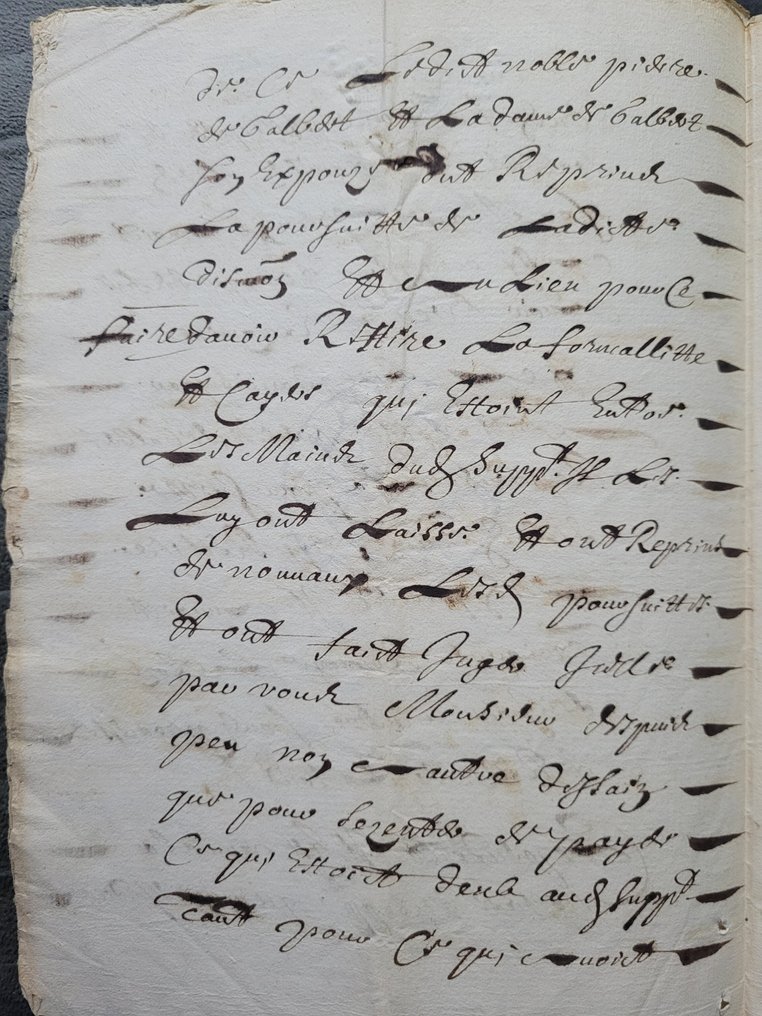 Divers - Feuillets manuscrits sous le règne de Louis XIV. - 1708 #3.2