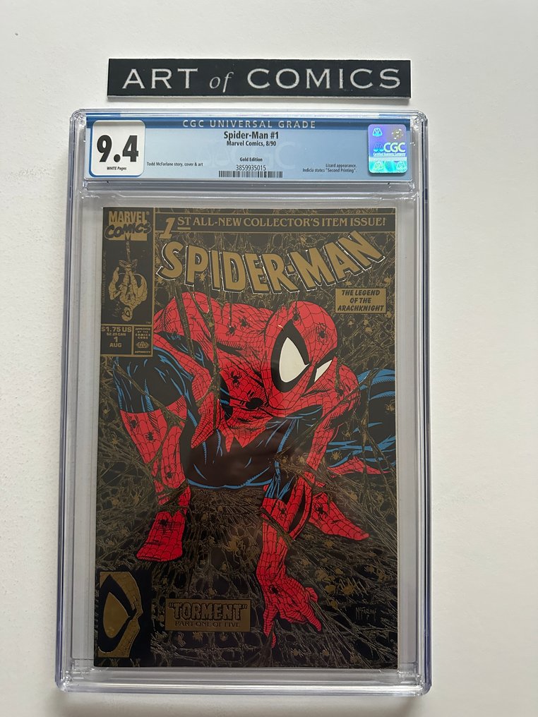Spider-Man (Vol. 1) #1 - Gold Edition - Special CGC label - CGC 9.4 - Lizard appearance - 1 Graded comic - Prima ediție - 1990 #1.0