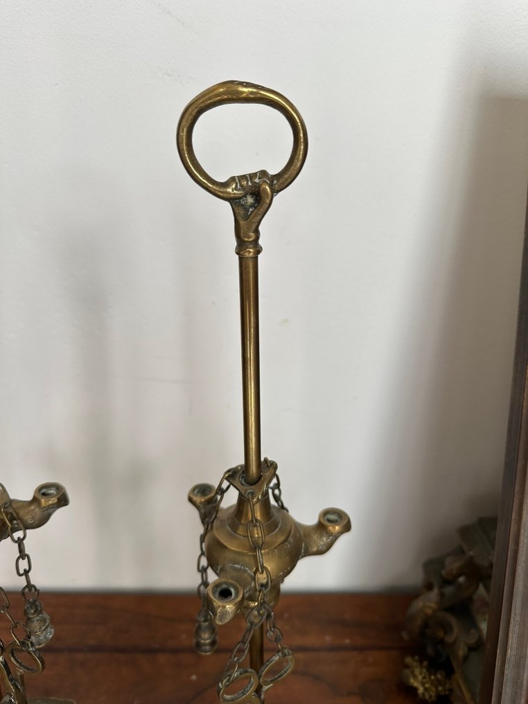 Lampe de table (2) - Laiton doré - Lampe florentine #3.2