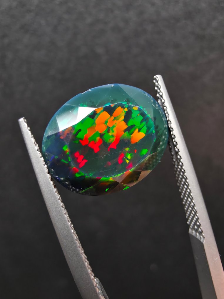 5.43克拉黑欧泊 多面 - 高度: 14.5 mm - 闊度: 11.8 mm- 1.09 g #3.2