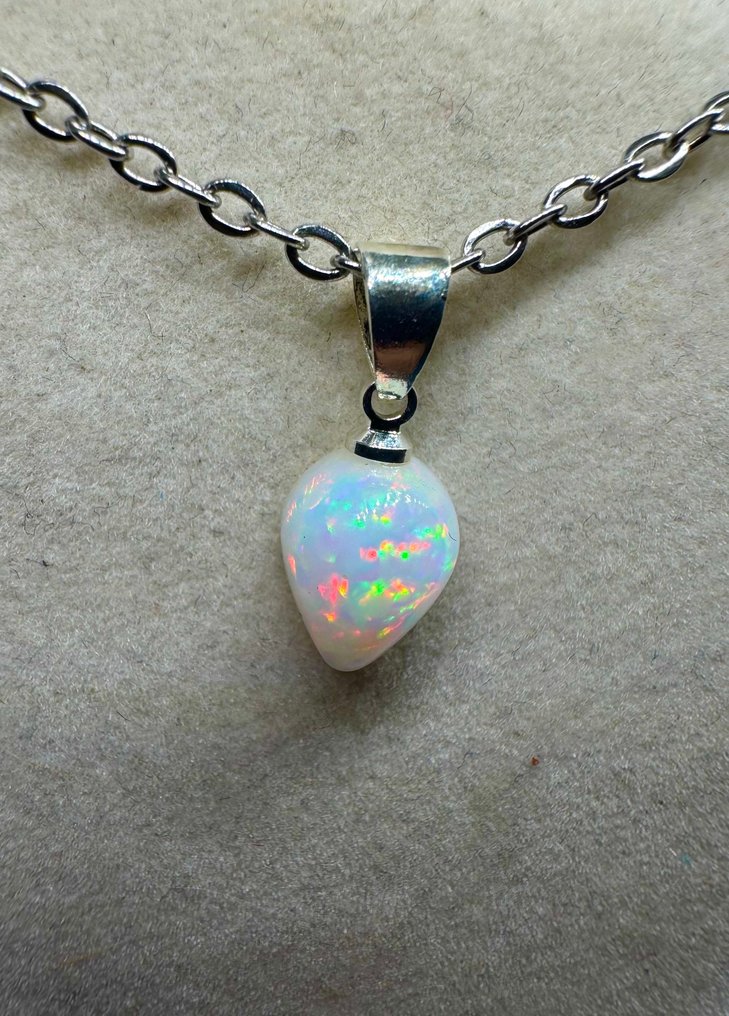 Opal Anhänger - Höhe: 18.5 mm - Breite: 8 mm- 0.61 g - (1) #3.2
