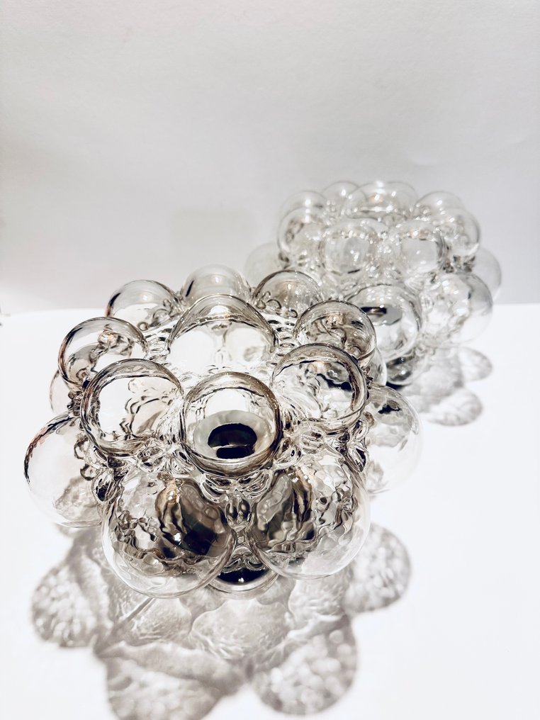 Limburg Glashütte - Helena Tynell - Φωτιστικό τοίχου (2) - Γυαλί, Μέταλλο - γυαλί με φυσαλίδες #1.0