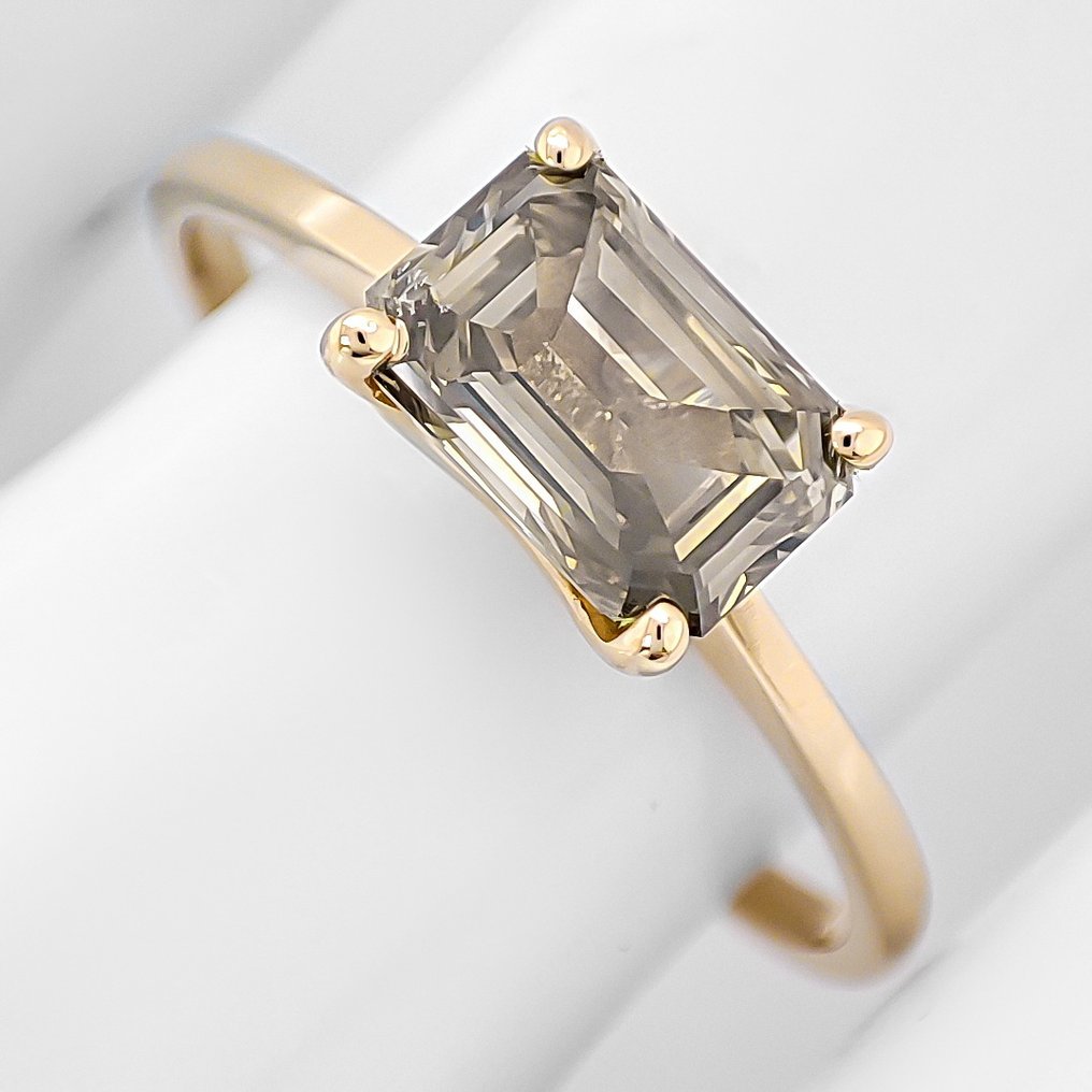 沒有保留價 - 戒指 - 14 克拉 黃金 -  1.04ct. tw. 鉆石 (天然彩色) #2.1