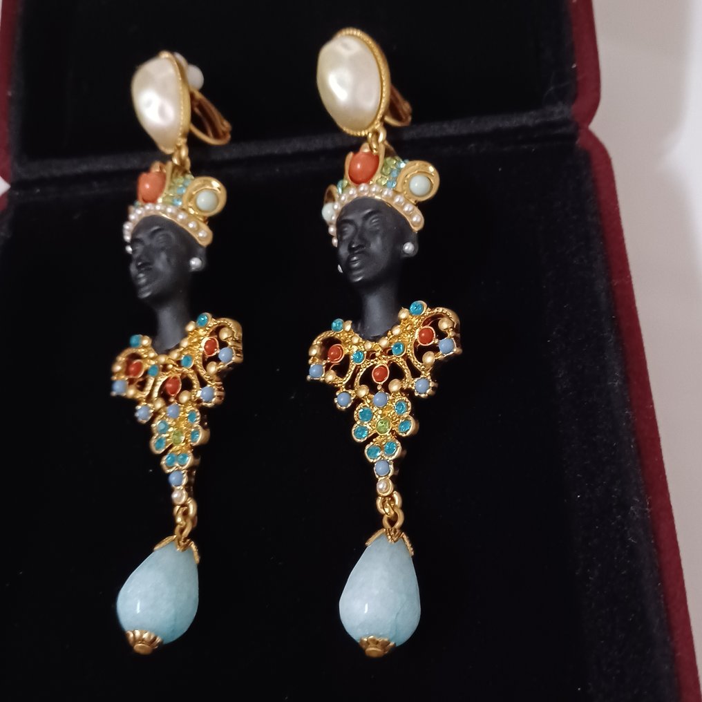 Other brand - 合成寶石 - Askew London, 鍍金 - 耳環 #4.3