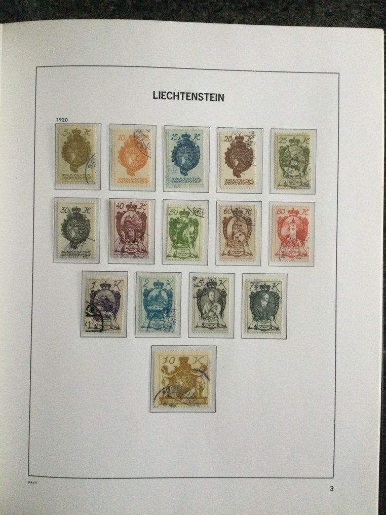Λιχνεστάιν 1912/1969 - Λίχτενσταϊν στο DAVO de Luxe (μέρος I) - Michel #3.2