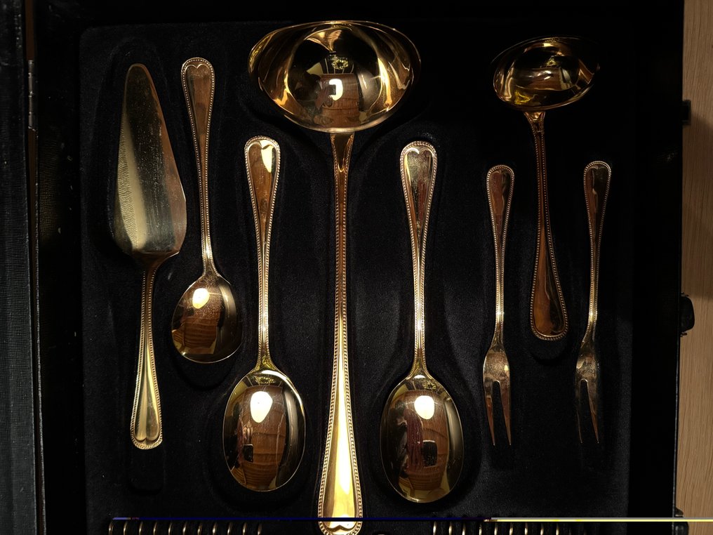 Servizio di posate per 12 (69) - Placcato oro - SBS Solingen #4.3