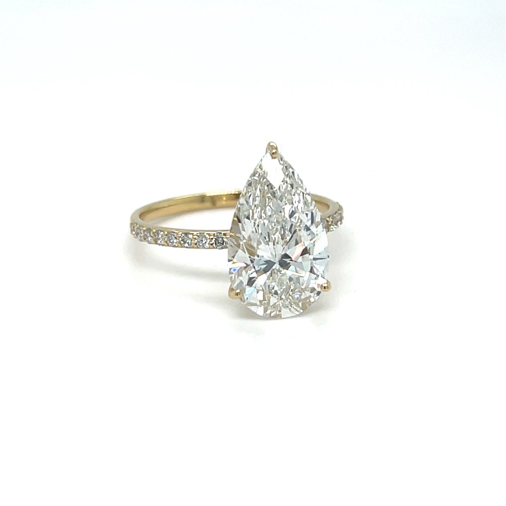 戒指 - 14 克拉 黃金 -  4.29ct. tw. 鉆石 (實驗室培育) - 鉆石 #2.1