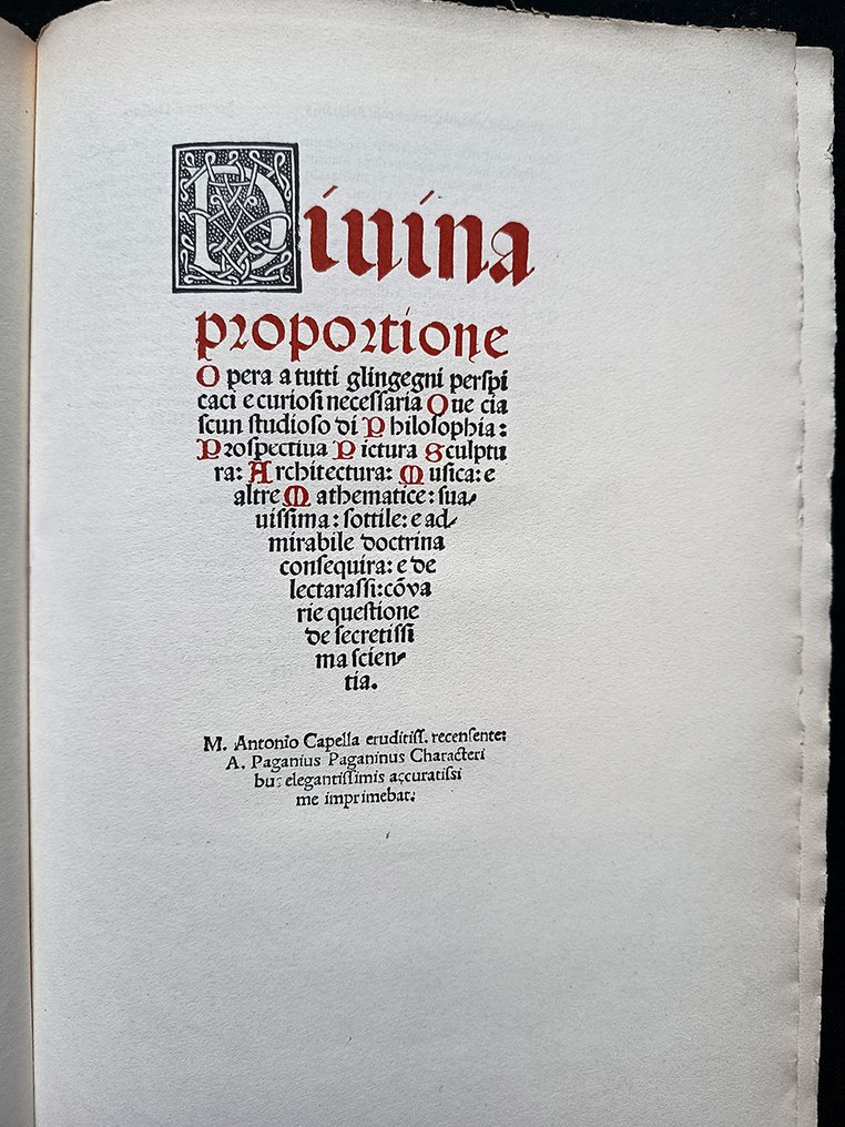 Luca Pacioli - Divina Proportione - 1969 #1.0