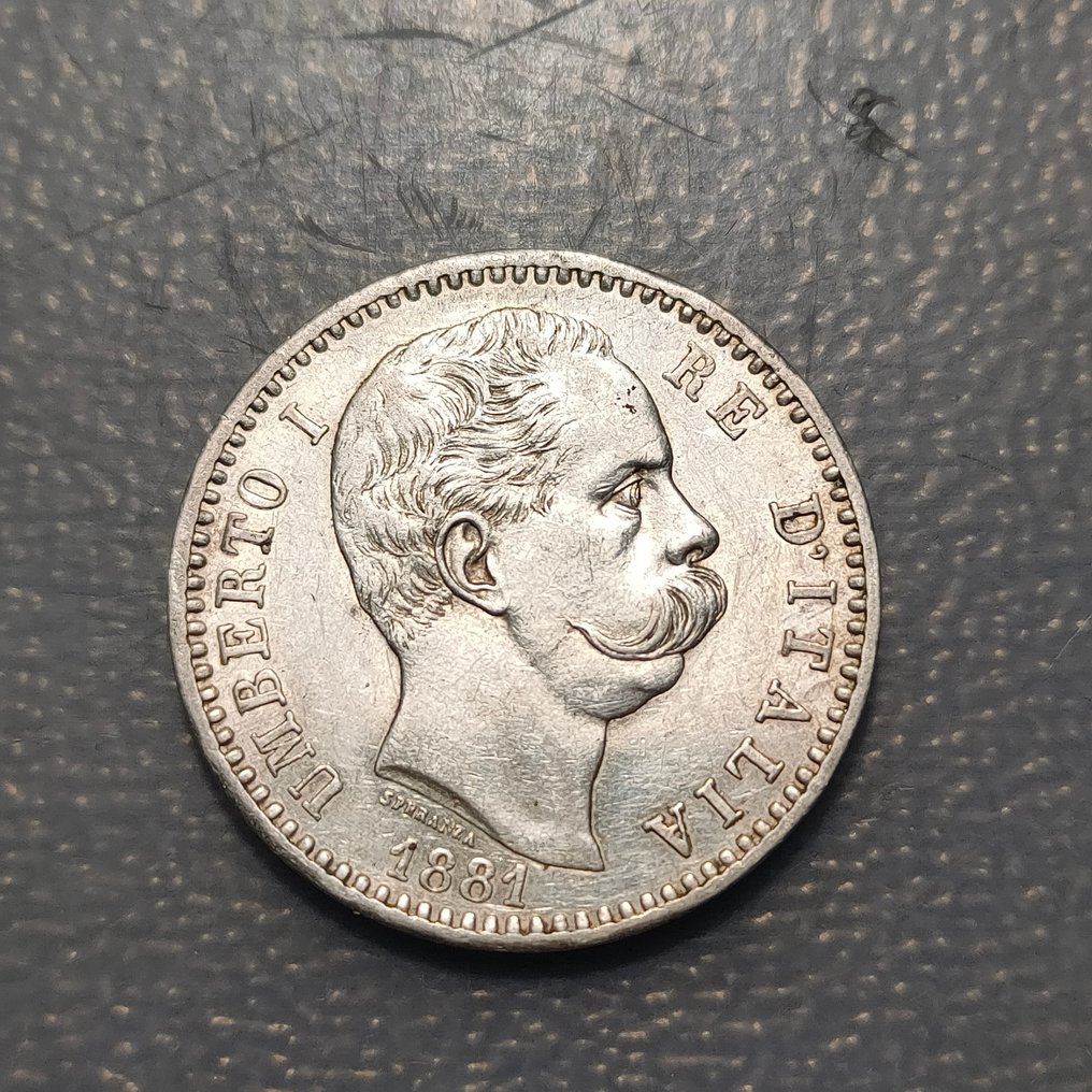 義大利. Umberto I. 2 Lire 1881  (沒有保留價) #1.0