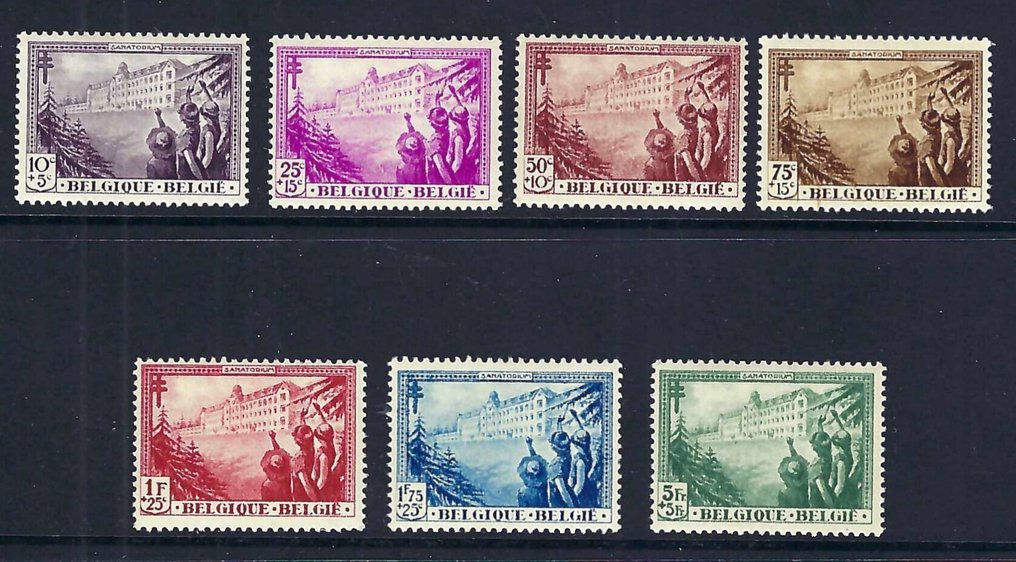 Βέλγιο 1932 - Ολόκληρη η ετήσια έκδοση με, μεταξύ άλλων, τη σειρά «Καρδινάλιος Μερσιέ» - OBP/COB 333/62 #4.3