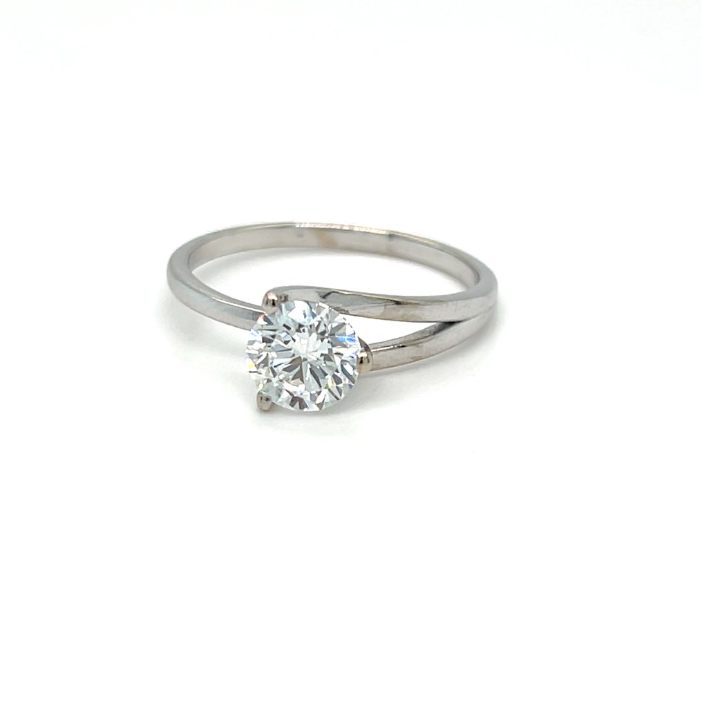 没有保留价 - 戒指 - 14K包金 白金 - 1.01ct. tw. 钻石 (实验室培育) #1.0