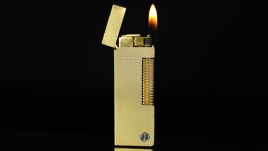 Dunhill - Barley Pattern Rollagas Lighter - Ingen mindstepris - Lighter - Forgyldt #1.0