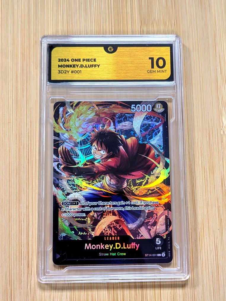 万代 - 1 Graded card - One Piece - Monkey D. Luffy 3D2Y 被修改的, 另类艺术, 压膜 - GG 10 #1.0