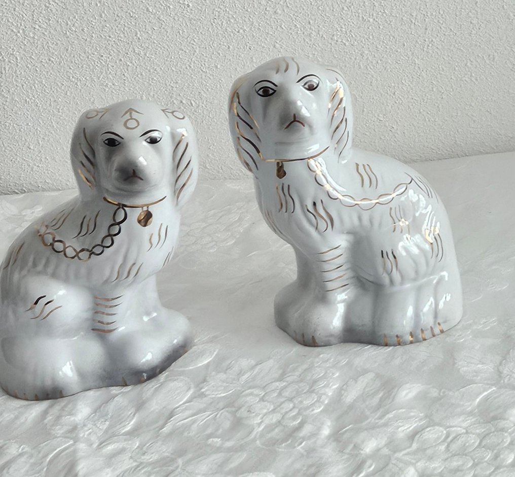 雕塑, Spaniel, King Charles - 21 cm - 陶器 #4.3