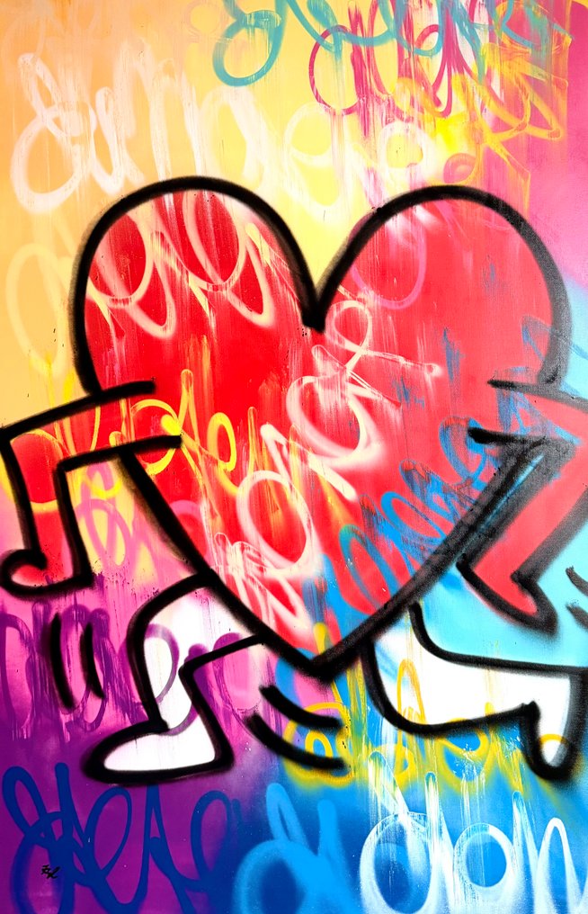 Gunnar Zyl - Running Heart / Keith Haring & Zyl XXL #2.1