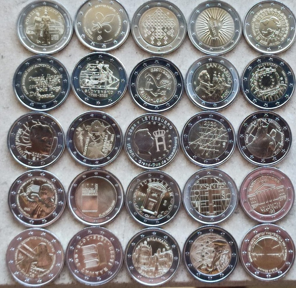 Ευρώπη. 2 Euro 2004/2025 (25 moedas)  (χωρίς τιμή ασφαλείας) #1.0