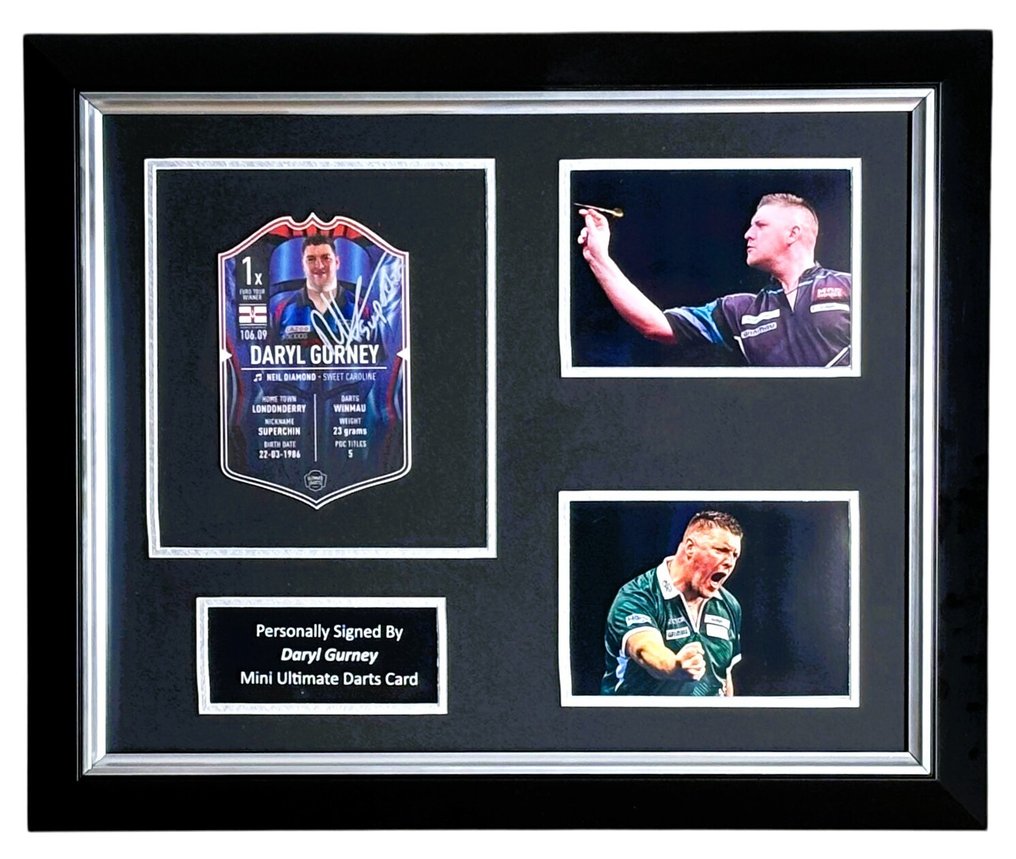PDC World Darts Championship - Daryl Gurney - 签名终极卡 - 装裱拼贴画 - 无 rp 价格！！  #3.2