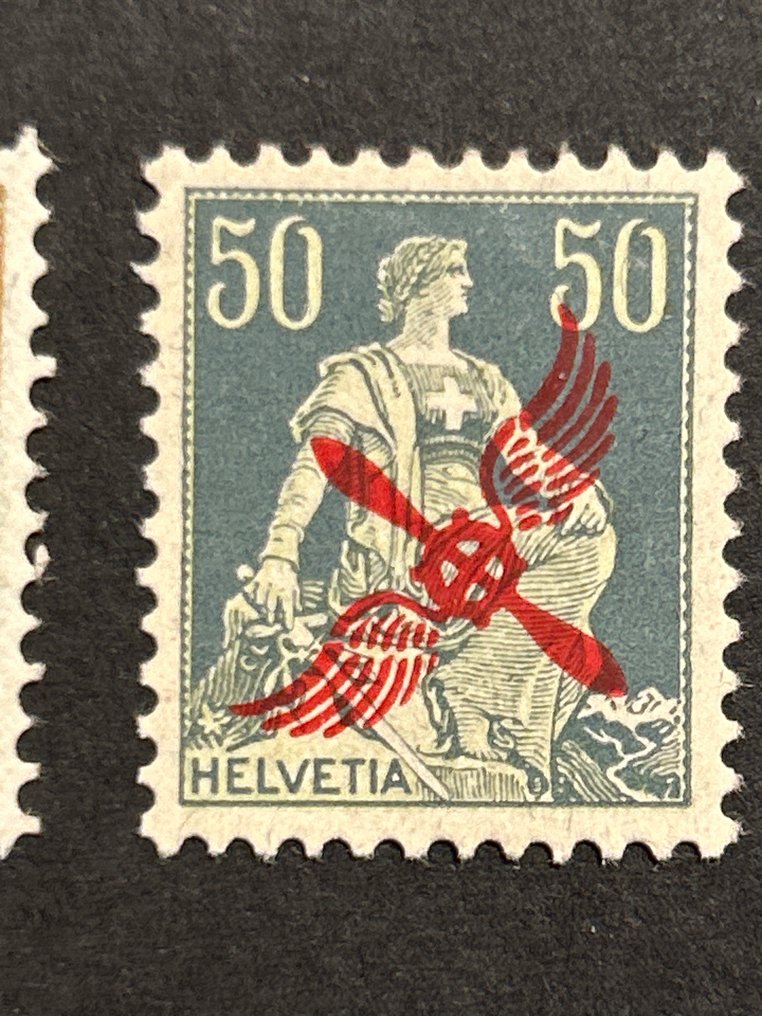 瑞士 1919/1920 - 漂亮完整的套装，状态非常好。 - Yvert Poste Aerienne 1/2 #2.1