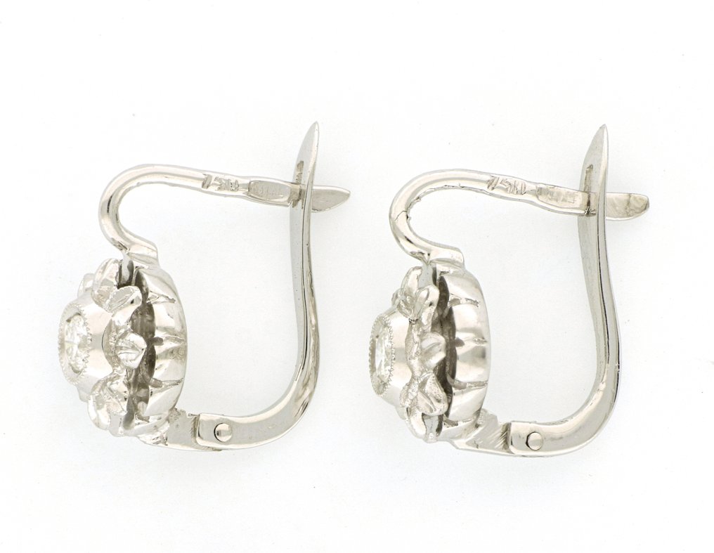 χωρίς τιμή ασφαλείας - Σκουλαρίκια - 18 καράτια Λευκός χρυσός -  0.25ct. tw. Διαμάντι (Φυσικό)  #1.0