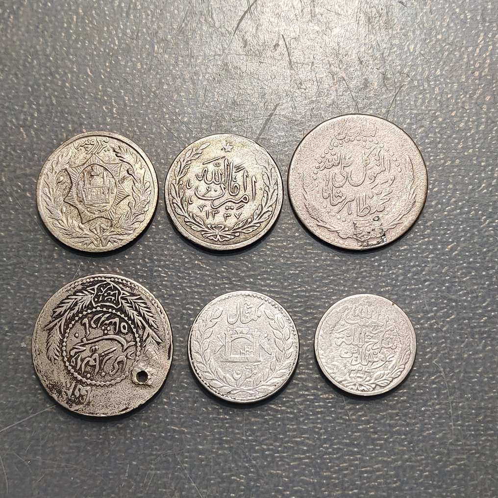 Afghanistan. Lote de 6 monedas plata  (Ohne mindestpreis) #1.0