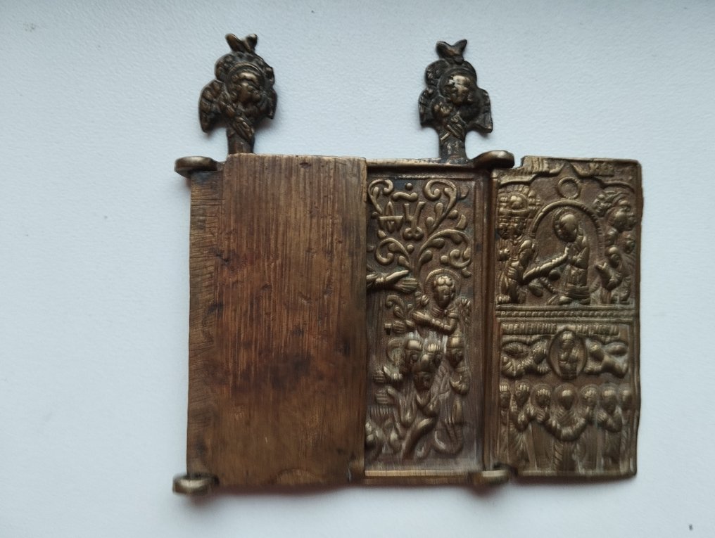 Rejseikon - Triptykon, Vor Frue af Glæde til alle lidende. - Bronze #4.3