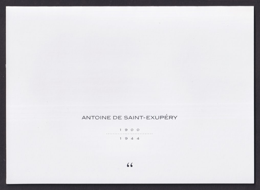 法国 2021 - 邮政航空的F89号邮票册，圣埃克苏佩里，九成新，第一版。非常精彩。 - Yvert #1.0