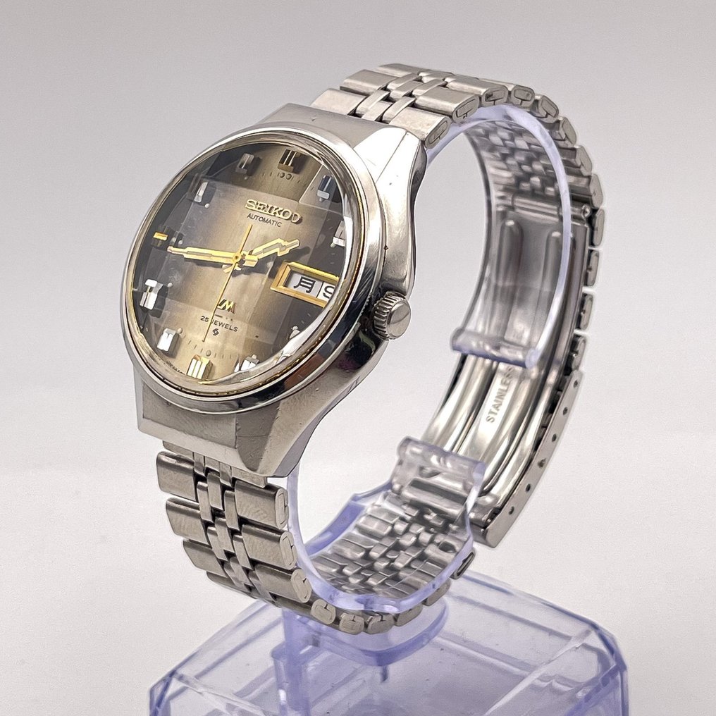 Seiko - Lord Matic "Gradient Grey Sunburst" 曇紋 (Donmon) – Hazy Pattern - Fără preț de rezervă - 5606-7290 - Bărbați - 1973 #4.3