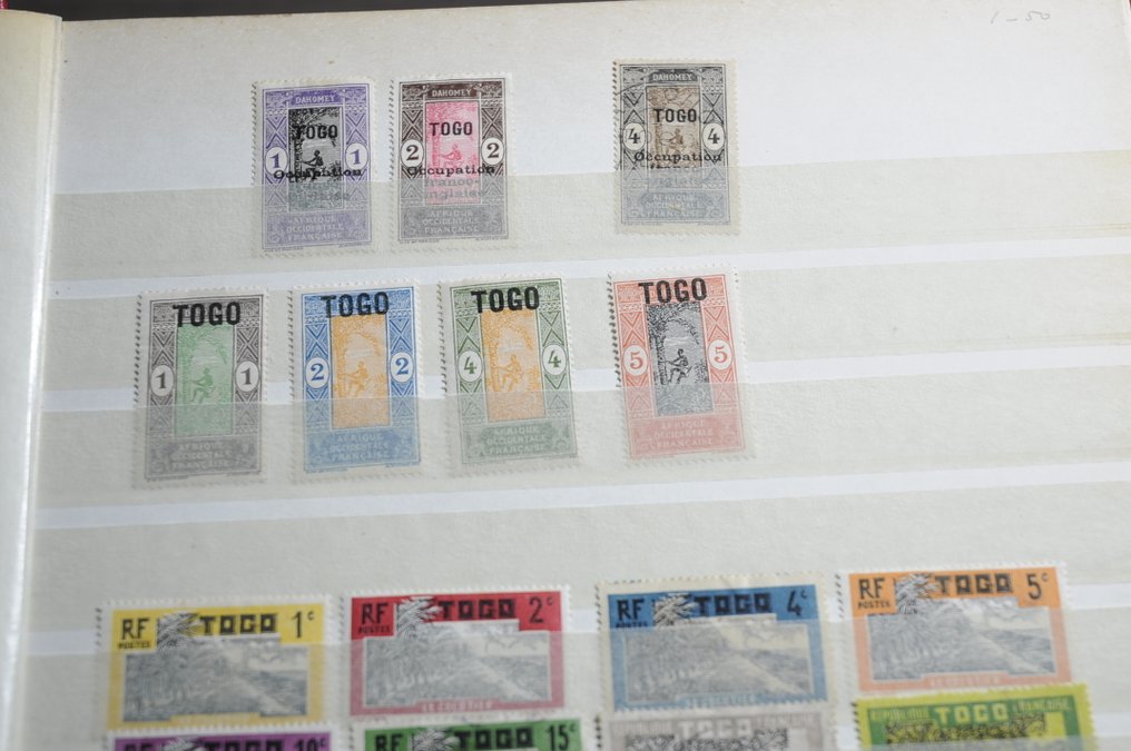 法国及其殖民地  - 具有多个区域的批次，堆叠的库存书（215张照片） #2.1