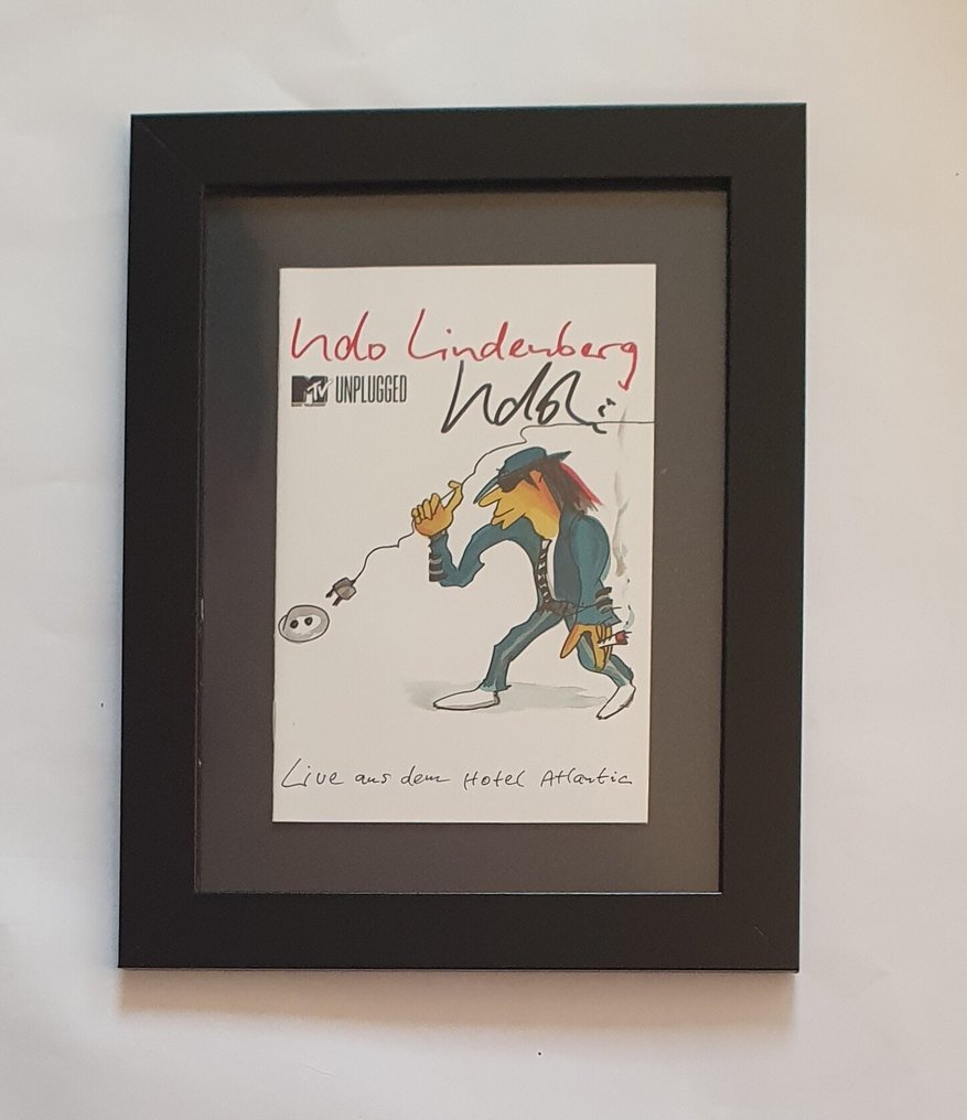 Signed; Udo Lindenberg - Lacquer print "Unplugged 1" (signed by Udo Lindenberg & framed) & book "UDO FRÖHLICHE" - 2011 #1.0