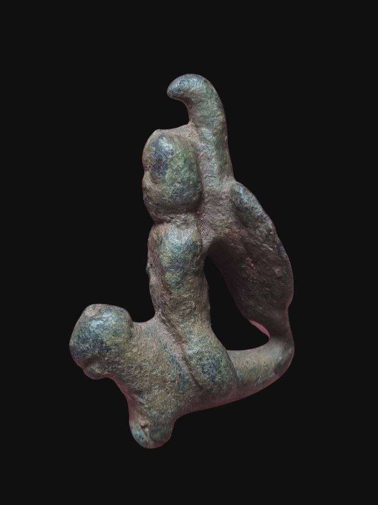 Römisches Reich Bronze Extrem seltene dreifache Statue #1.0