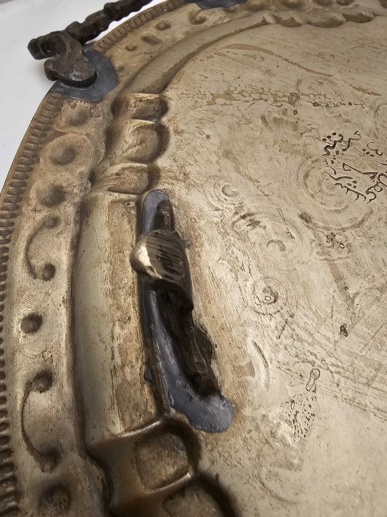 Tablett - Verzilbert Tablett mit graviertem Dekor - Versilbert #4.3