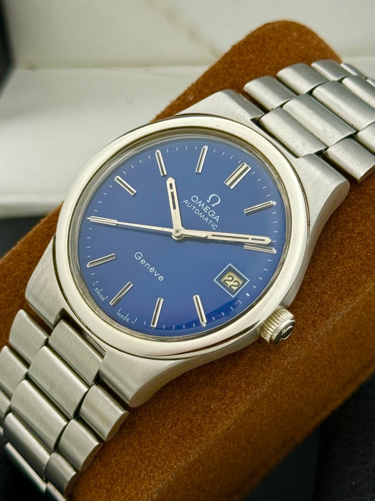 Omega - χωρίς τιμή ασφαλείας - Automatic Geneve Blue Dial Cal.1012 - 166.0173 - Άνδρες - 1975 #1.0