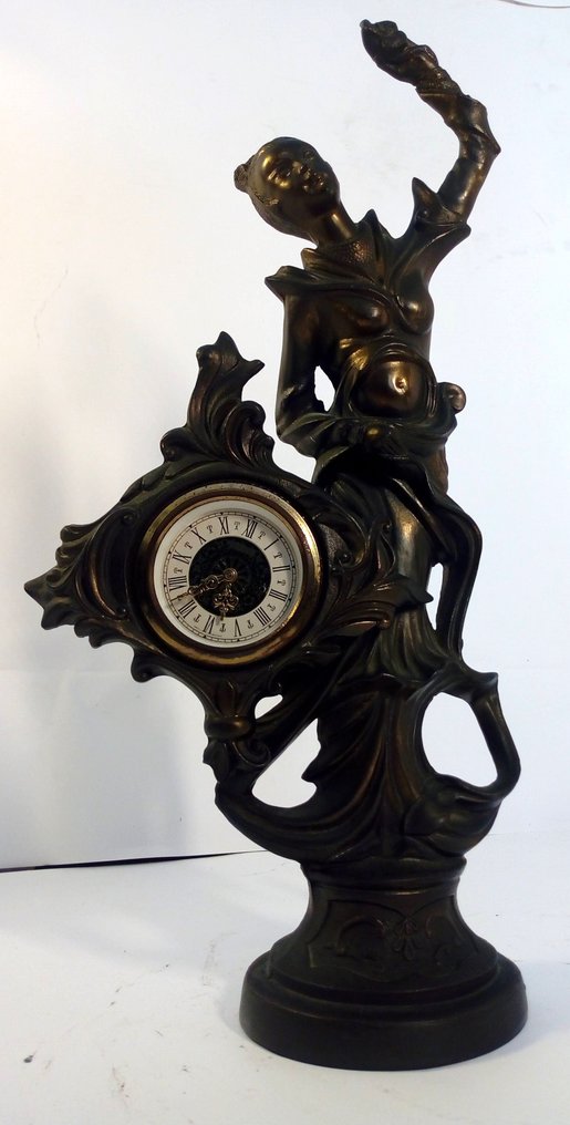 Επιτραπέζια ρολόγια και ρολόγια γραφείου -  Αρ Ντεκό Μπρούντζος - 1960-1970 - Γλυπτό από μπρούντζο γεϊσά. #4.3