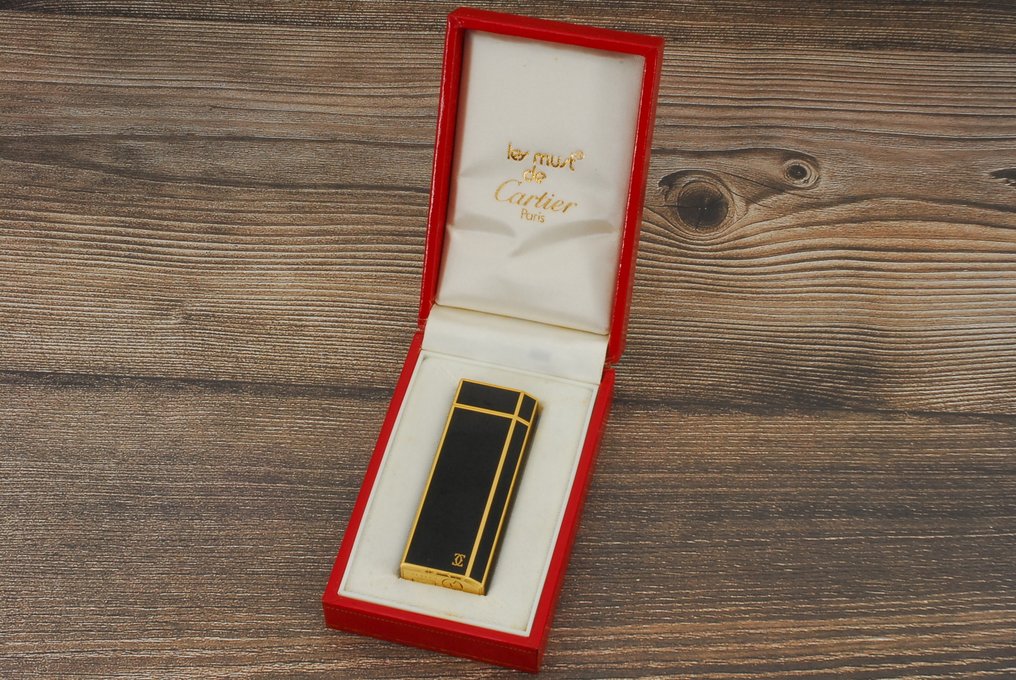 Cartier - Pentagon gas lighter - Αναπτήρας τσέπης - Μαύρη λάκα και επιχρυσωμένο #1.0