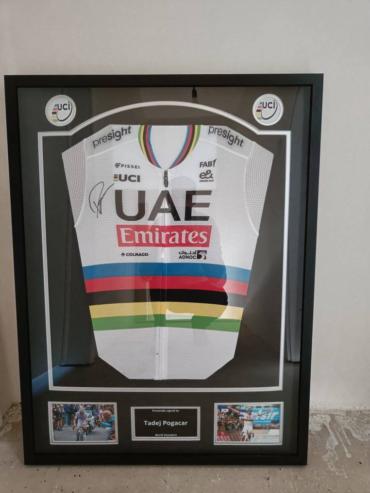 UAE Team Emirates - Παγκόσμιο Πρωτάθλημα Ποδηλασίας - Tadej Pogacar - Μπλούζα ποδηλασίας #1.0