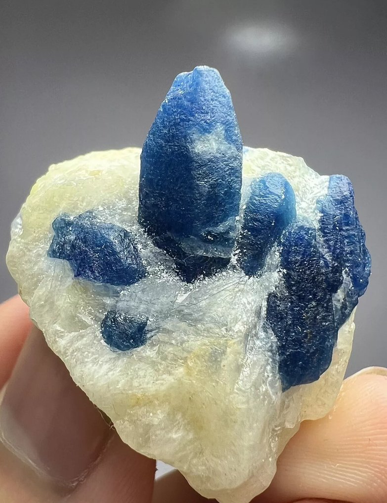 Εξαιρετικό, κορυφαίο μπλε Afghanite. Κρύσταλλοι στη μήτρα - Ύψος: 37 mm - Πλάτος: 25 mm- 137 t - (1) #1.0