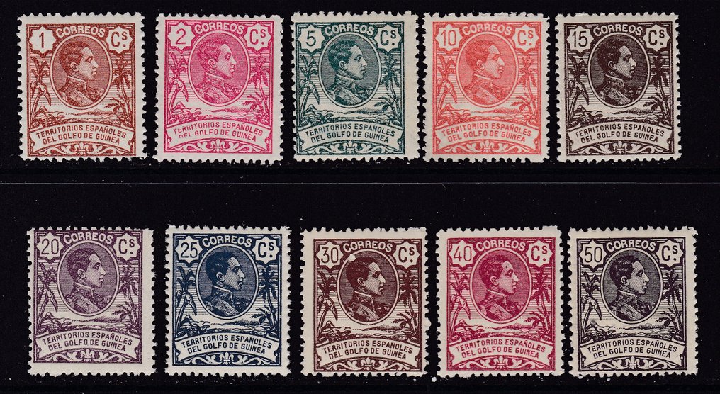 班牙畿內亞 1909 - 阿方索十三世 - Edifil 59/71 - 完整系列 - MNH #2.1