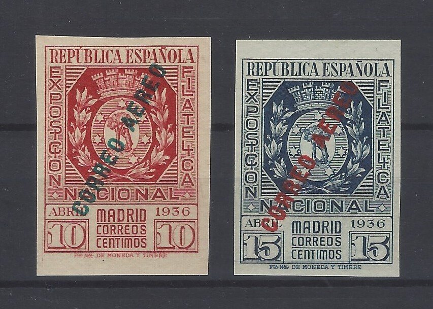 Espagne 1936 - Exposition philatélique aérienne - série complète - Edifil nº 729/30 #1.0