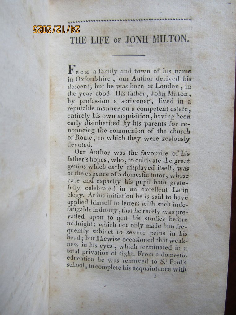 John Milton - Paradise lost a poem in twelve books - 1818 #2.1