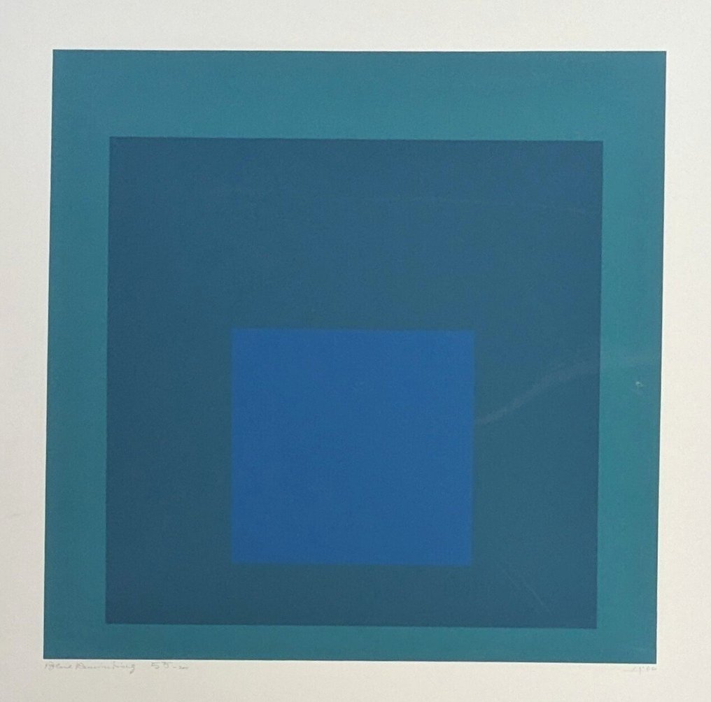Josef Albers (1888-1976) - Blue Reminding 1966 #1.0