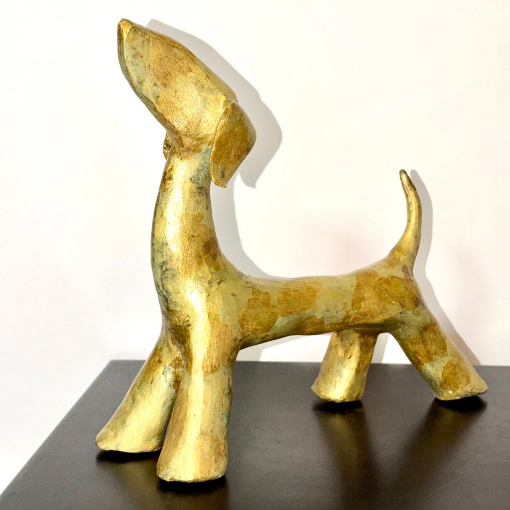 Abdoulaye Derme - Escultura, Chien - 20 cm - Bronce #1.0