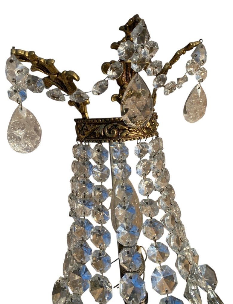 Φωτιστικό τοίχου (2) - Ορείχαλκος, Κρύσταλλο #4.3