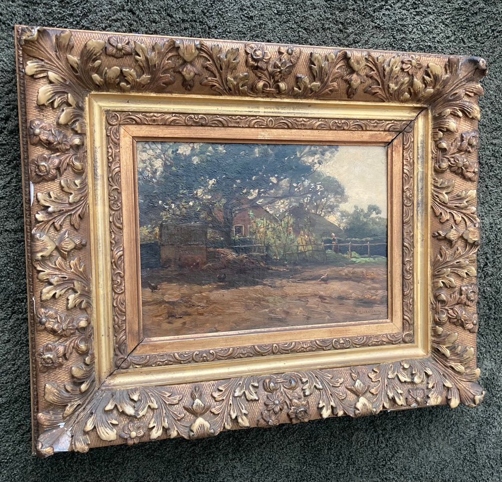 W H Eickelberg (1845-1920) - Vrouw bij moestuin #2.1