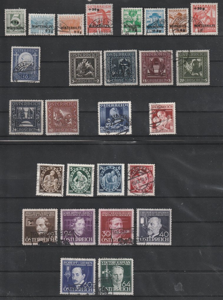奧地利 1926/1937 - 在这一时期的选择，涉及四张大主题卡片。 #1.0