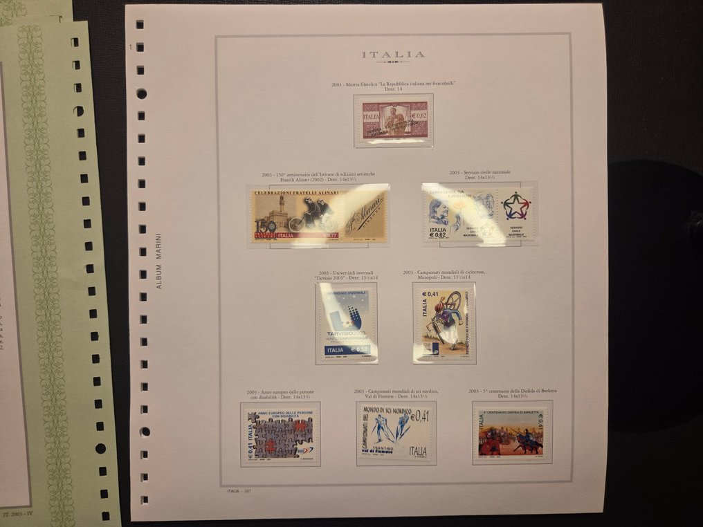 Italia 2003/2003 - Täydelliset vuoden 2003 postimerkit. - Vari #4.3