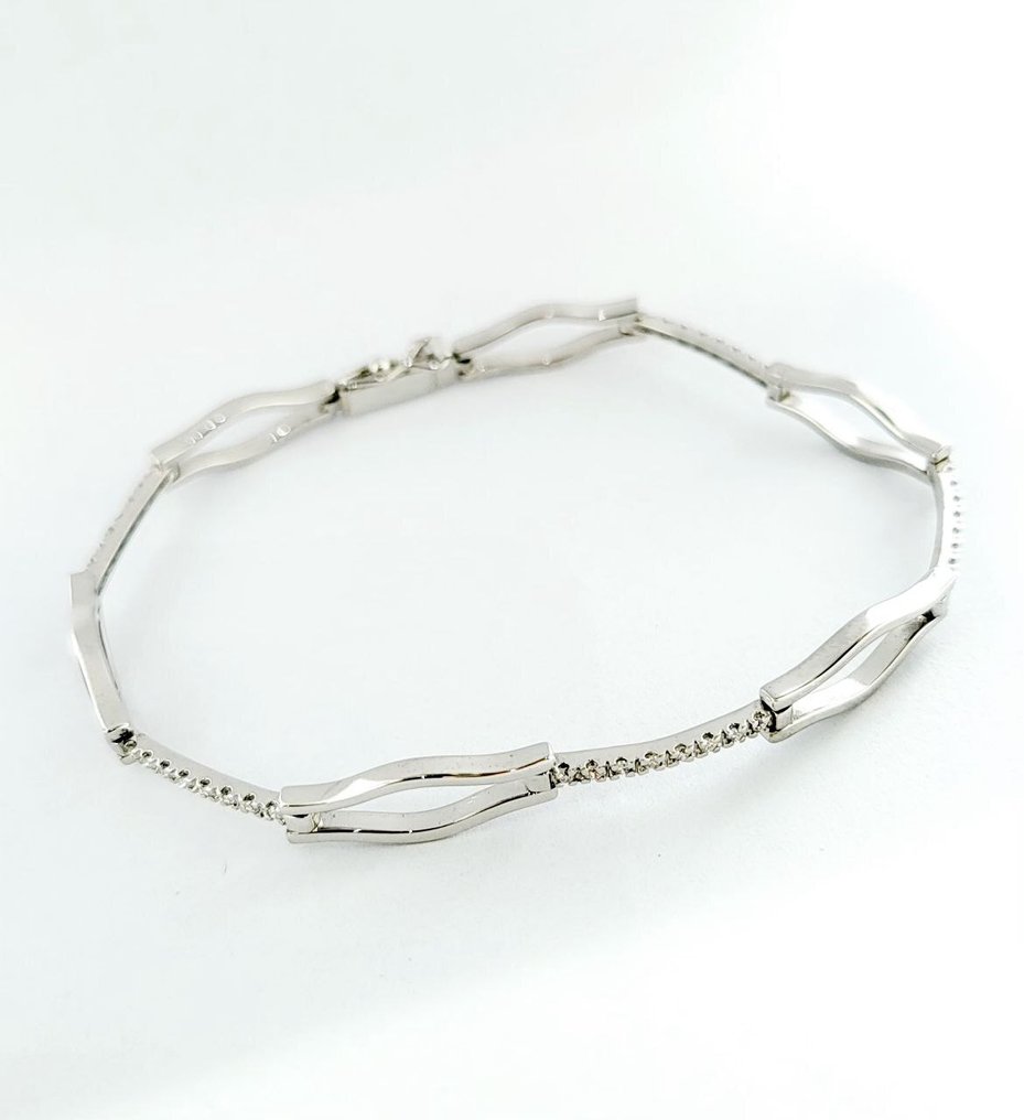 Βραχιόλι - 18 καράτια Λευκός χρυσός - 0.85ct. tw. Διαμάντι (Φυσικό) - Κατασκευασμένο στην Ιταλία #1.0