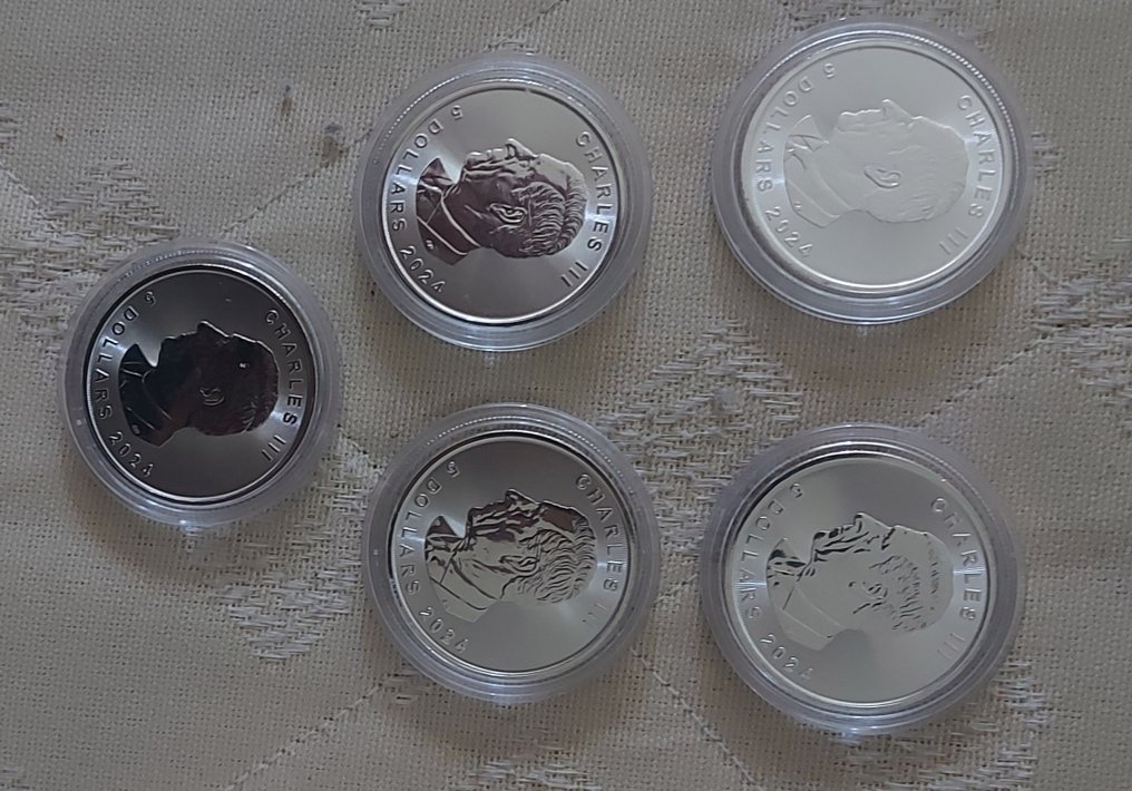 Canada. 5 Dollars Maple Leaf, 5 x 1 oz #4.3