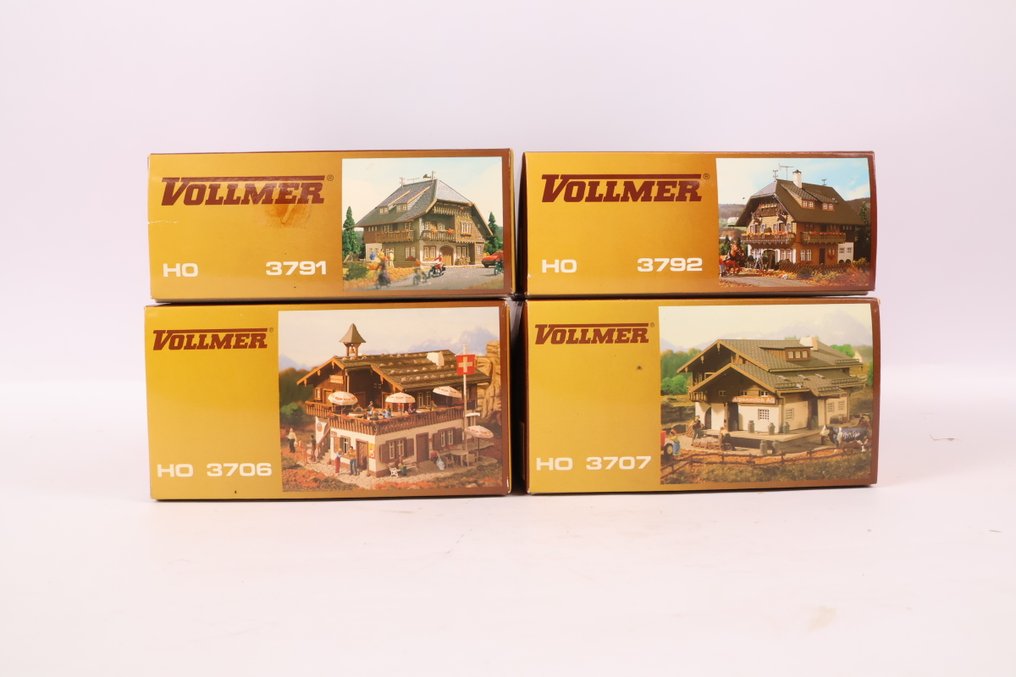 Vollmer H0轨 - 3791/3792/3706/3707 - 模型火车拼搭套件 (4) - 四个阿尔卑斯山/黑森林建造套件 #1.0