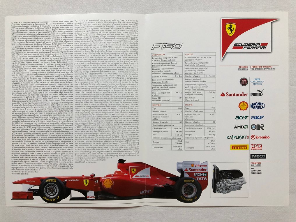 Ferrari - Formula Uno - Fermando Alonso - Felipe Massa - 2011 - Dossier Technique #2.1