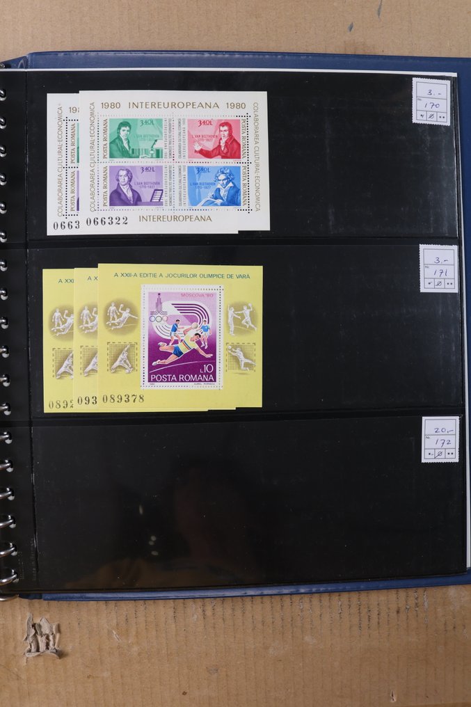 Roménia 1947/1990 - Estoque em blocos #2.1